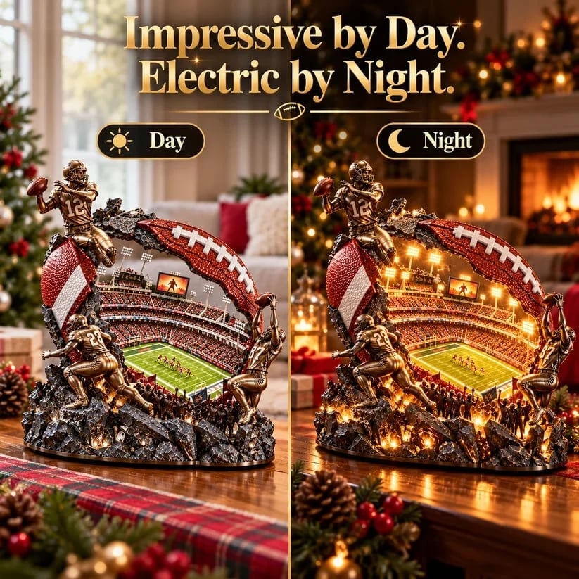 🏈 A Stadium Inside A Football™ – Lighted Game Day Collectible 🏟️