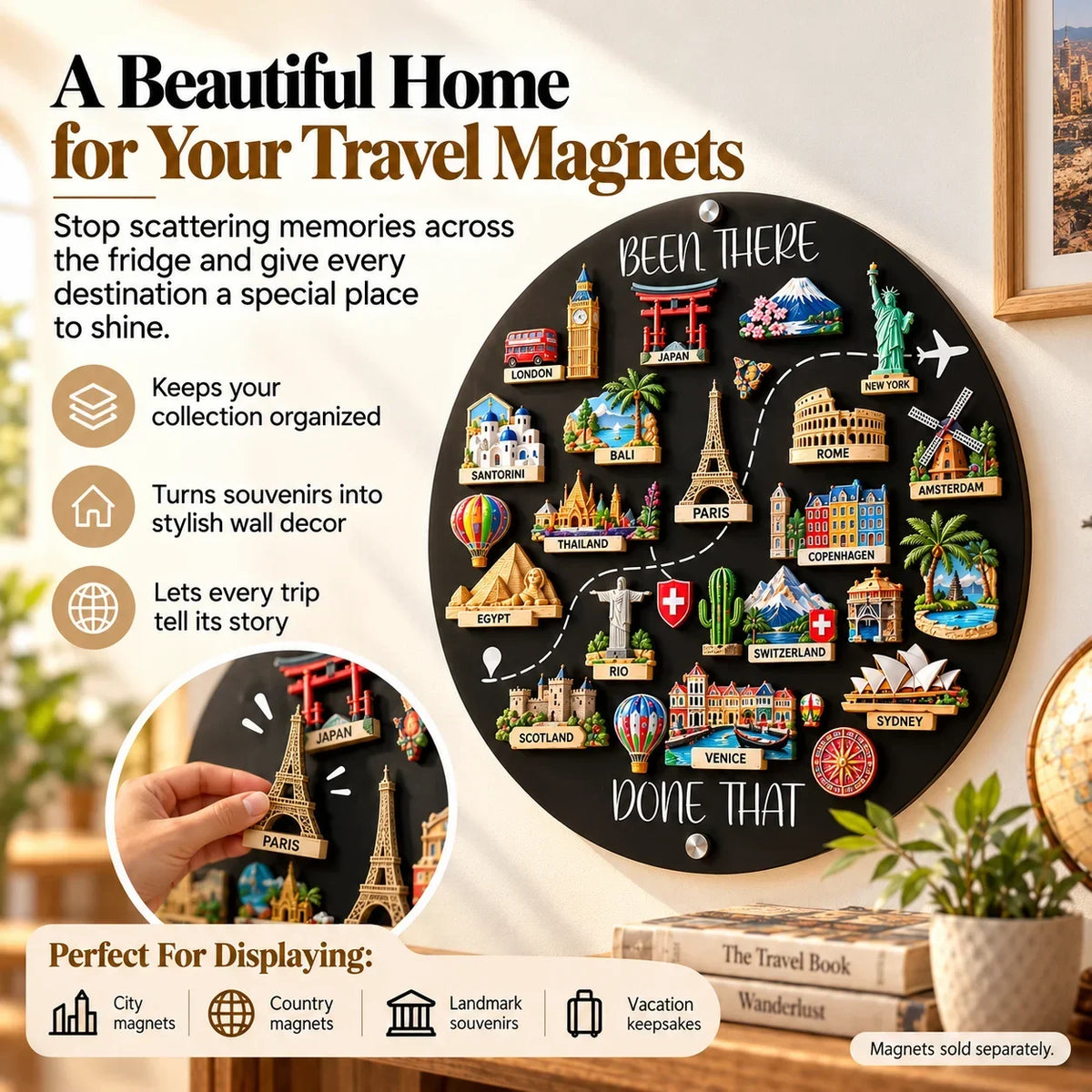 🌎✨travel Magnet Board - 💕every Magnet Has A Story. Every Journey Deserves A Place