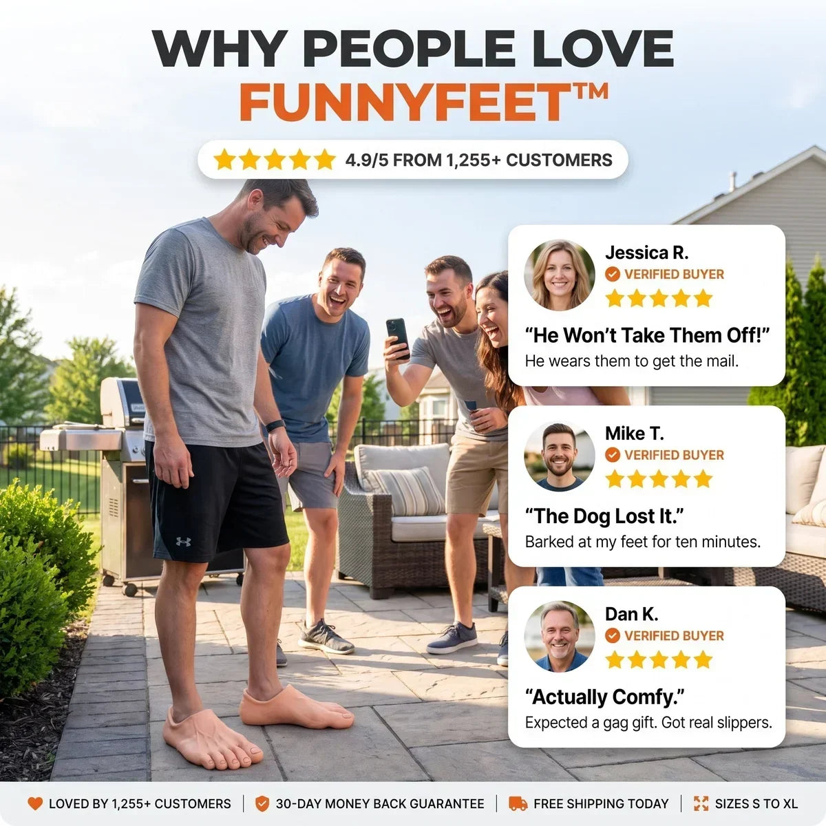 🔥 Last Day 49% Off -🦶 Halloween Barefoot Prank Slippers – Creepy Feet, Big Laughs! 👣