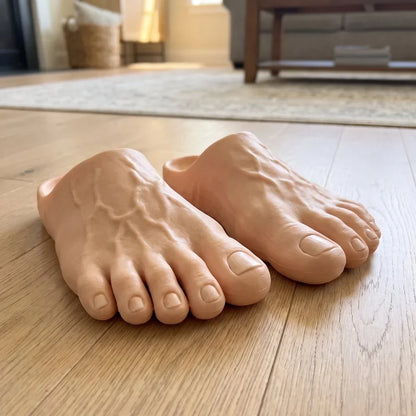 🔥 Last Day 49% Off -🦶 Halloween Barefoot Prank Slippers – Creepy Feet, Big Laughs! 👣