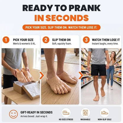 🔥 Last Day 49% Off -🦶 Halloween Barefoot Prank Slippers – Creepy Feet, Big Laughs! 👣