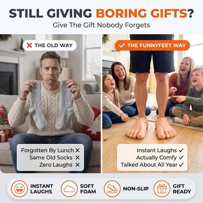 🔥 Last Day 49% Off -🦶 Halloween Barefoot Prank Slippers – Creepy Feet, Big Laughs! 👣