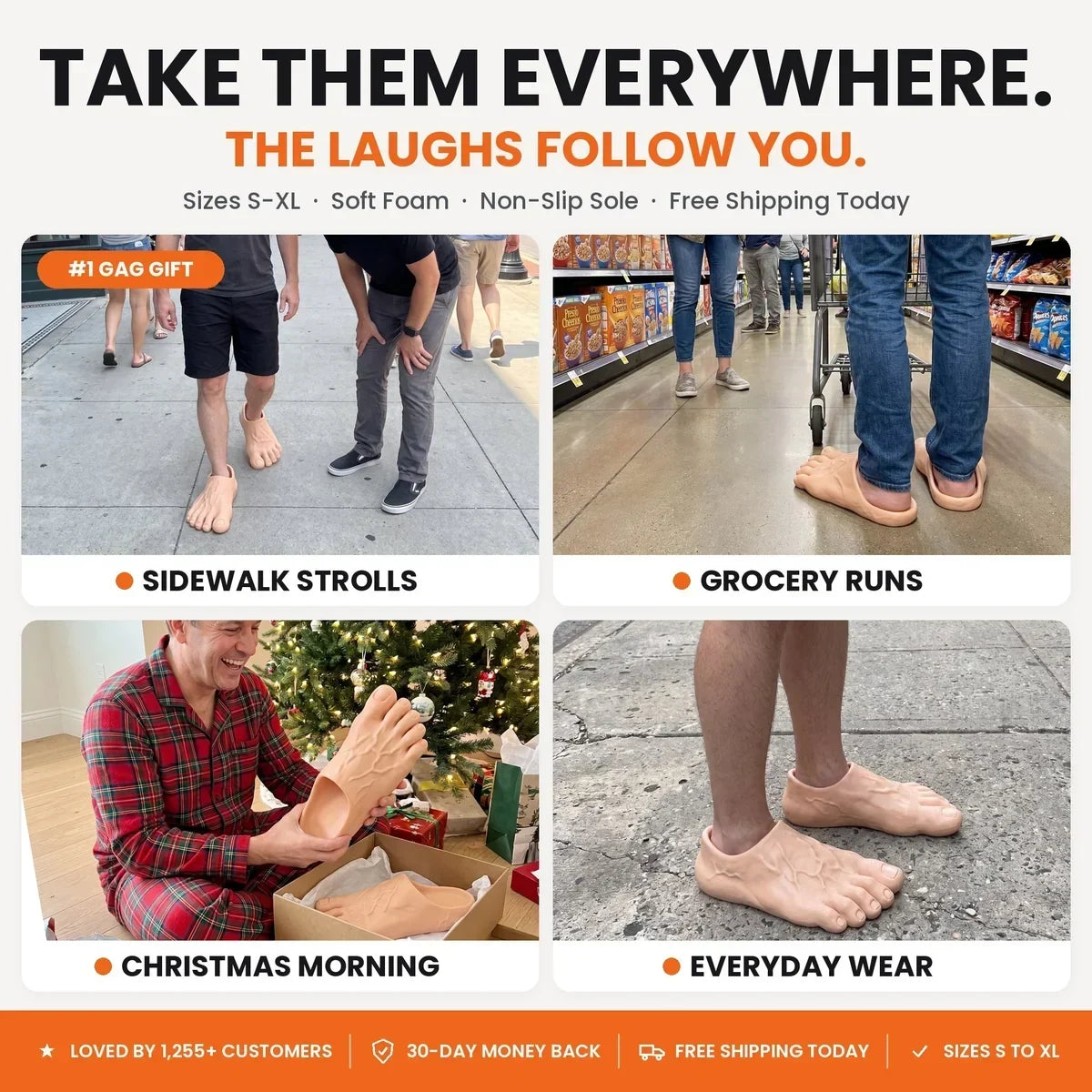 🔥 Last Day 49% Off -🦶 Halloween Barefoot Prank Slippers – Creepy Feet, Big Laughs! 👣