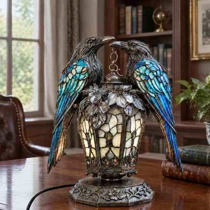 🐦‍⬛Gothic Stained-glass Raven Lantern