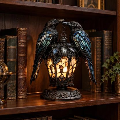 🐦‍⬛Gothic Stained-glass Raven Lantern