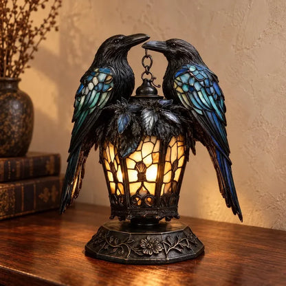 🐦‍⬛Gothic Stained-glass Raven Lantern