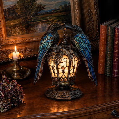 🐦‍⬛Gothic Stained-glass Raven Lantern