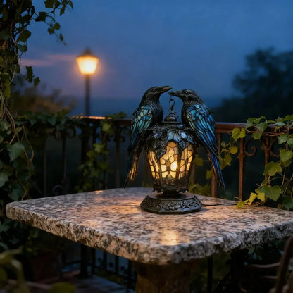 🐦‍⬛Gothic Stained-glass Raven Lantern