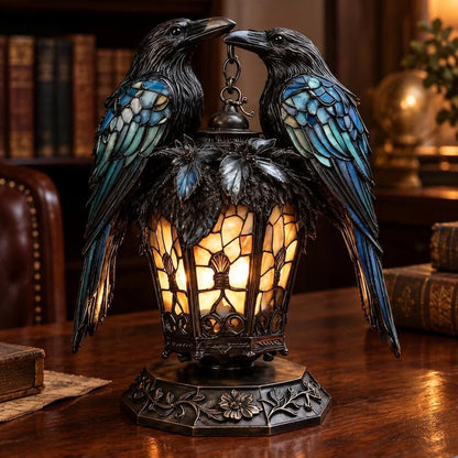 🐦‍⬛Gothic Stained-glass Raven Lantern