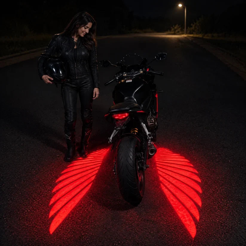 🔥 LAST DAY 50% OFF 🏍️ IP67 Waterproof & Dustproof Angel Wing Motorcycle LED Projector Lights (1 Pair)