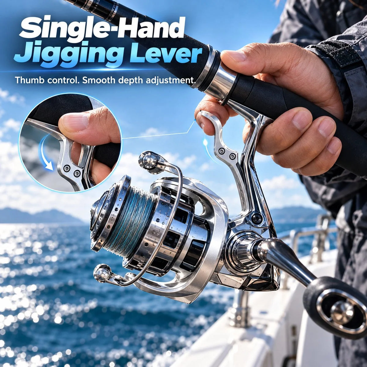🎣 Single-hand Jigging Reel