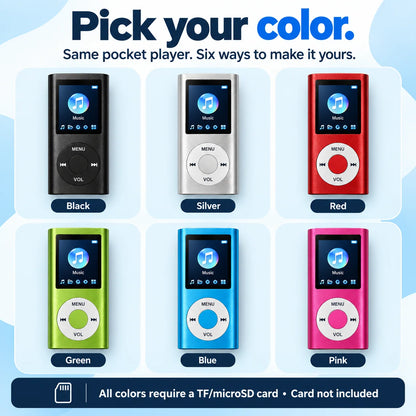 🏆Flash Sale⚡ 50K+ SOLD! 🎵 Pocket MP3 Player – Offline Music, Bluetooth Audio & LCD Screen