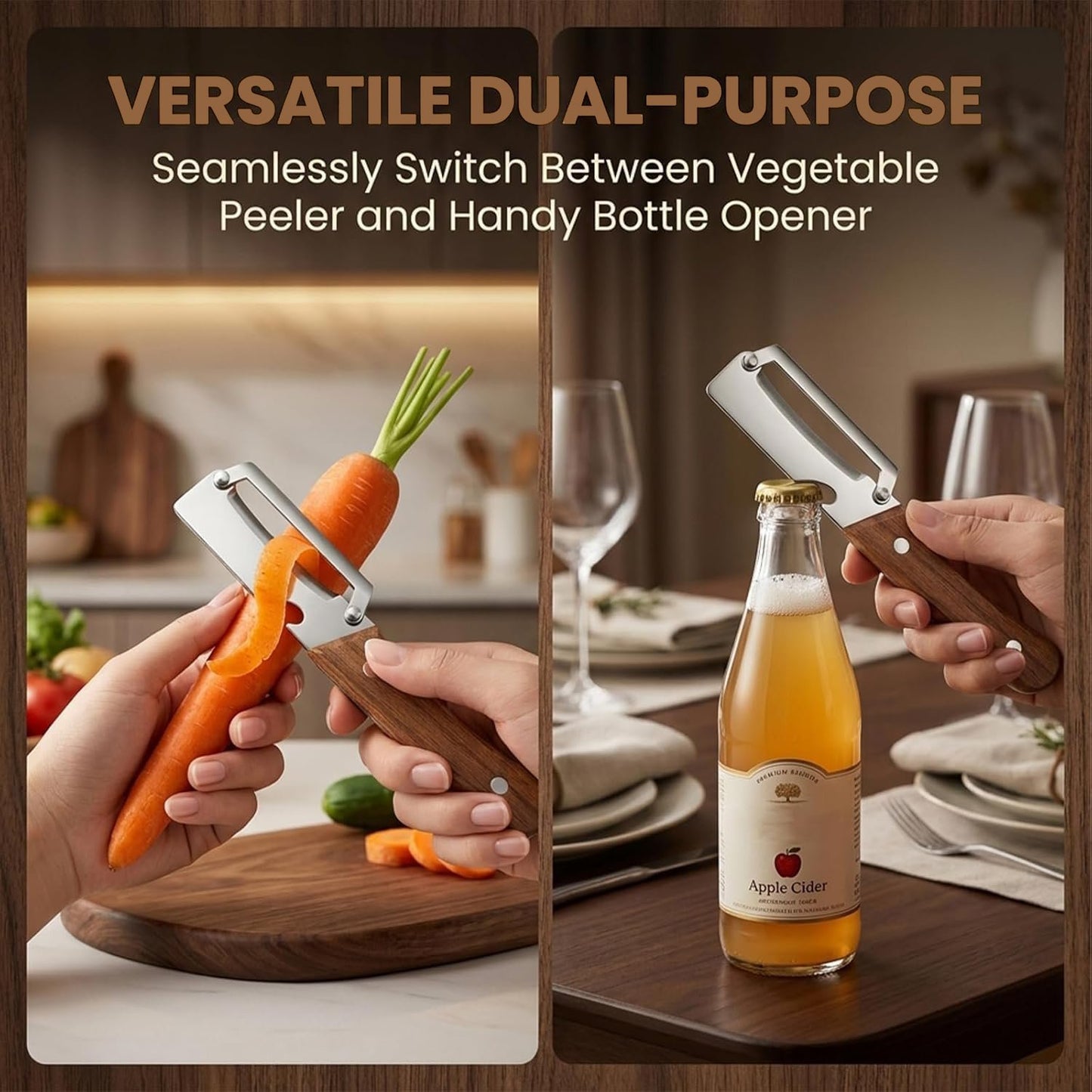 2-PACK Multi-Functional Vegetable Peeler for Kitchen