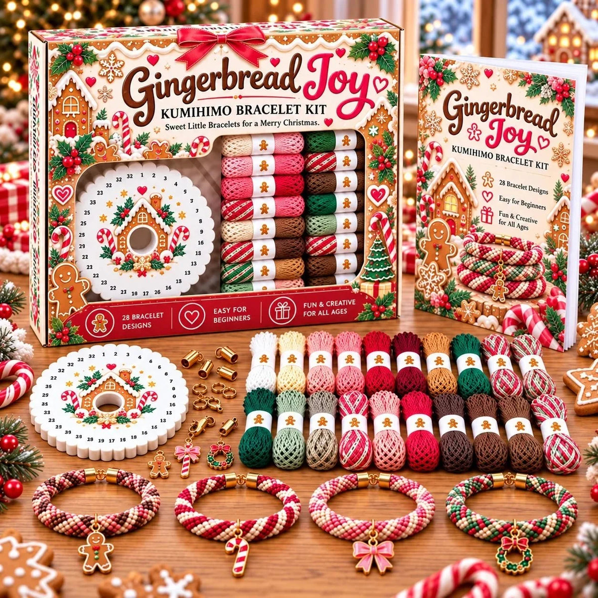 🎄 Christmas Bracelet Making Kit | Diy Braided Friendship Bracelets & Creative Handmade Holiday Gifts 🧶