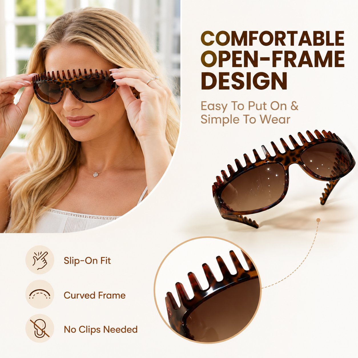 😎2-In-1 Tortoiseshell Headband Sunglasses