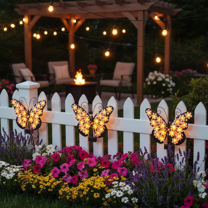 Solar Lights Outdoor Metal Butterfly Wall Decor🦋