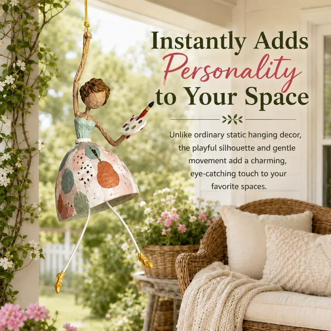 💃🌸 Let Your Space Dance — Whimsical Dancing Lady Hanging Ornament