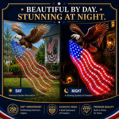 🔥Buy 2 Get 20% OFF🔥🦅 250th Anniversary Special – Eagle of Freedom Solar Garden Light