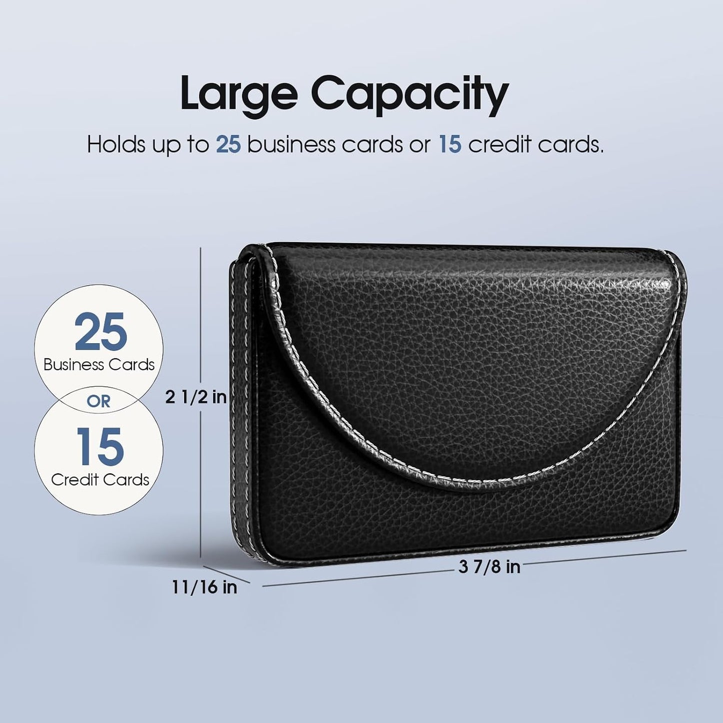 💖Hot Sale 49% OFF💼 PU Leather Business Card Holder – Slim Magnetic Name Card Case