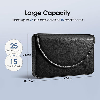 💖Hot Sale 49% OFF💼 PU Leather Business Card Holder – Slim Magnetic Name Card Case