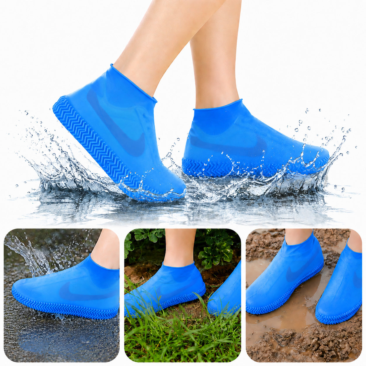 Pro-Grade Wear-Resistant Waterproof Shoe Covers (Reinforced Silicone)
