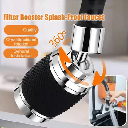 🔥Splash proof booster swivel kitchen filter tap