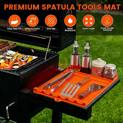 🔥Last Day 49% OFF -🍖Silicone BBQ Side Shelf Mat — Keep Tools Clean & Close
