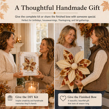 🎀 DIY Oversized Quilted Bow Sewing Kit – 23–25 in Seasonal Door Décor