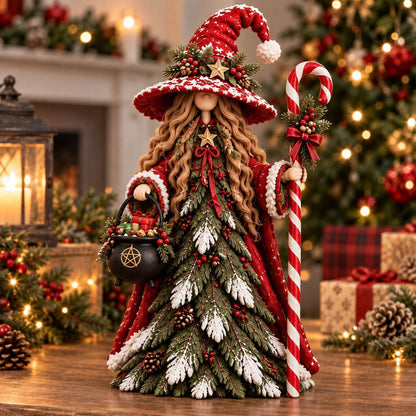 🎄Whimsical Christmas Witch Resin Figurines – Festive Holiday Collectible Decor🧙‍♀️