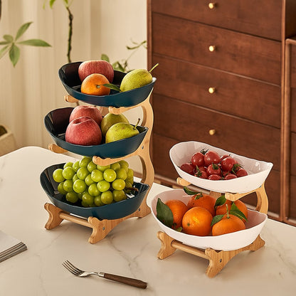 🍓2-Tier / 3-Tier Fruit Basket, Countertop Fruit Bowl(Includes Stand