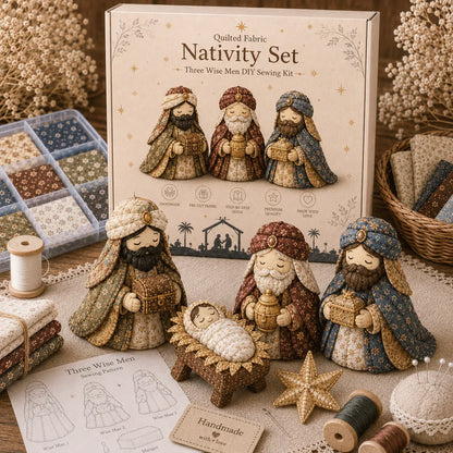 ✨ DIY Patchwork Nativity Scene Sewing Kit