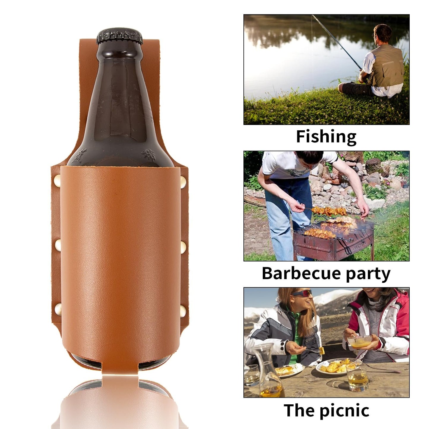 Leather Beer Holster Belt