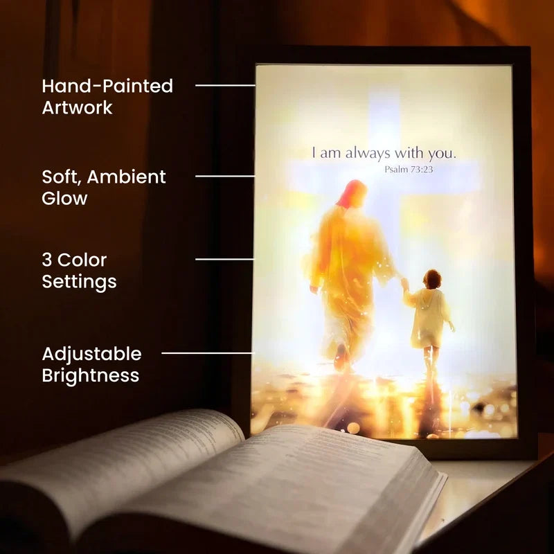 Details of the handcrafted Jesus lamp