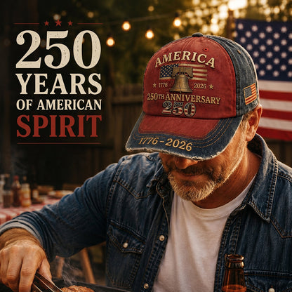 Official 1776–2026 Tribute Design Embroidered Cap （Made in the USA）