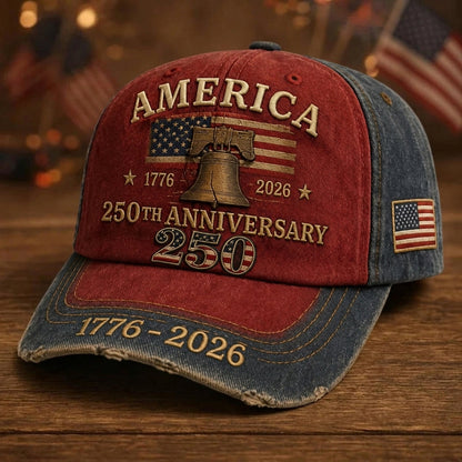 Official 1776–2026 Tribute Design Embroidered Cap （Made in the USA）