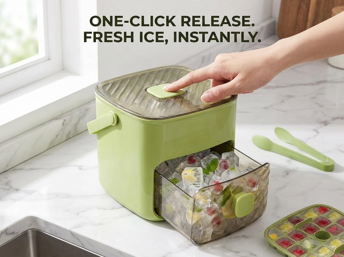 🧊❄️Handled Press-Type Ice Cube Tray (Double-Layer)For any summer moment!-JKL