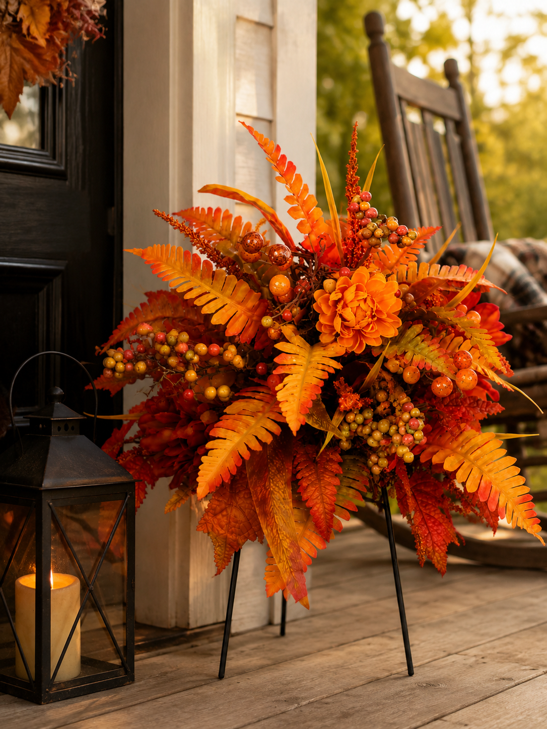 🍂LAST DAY 49% OFF –🌟Autumn Harvest Floral Garden Stake Arrangement