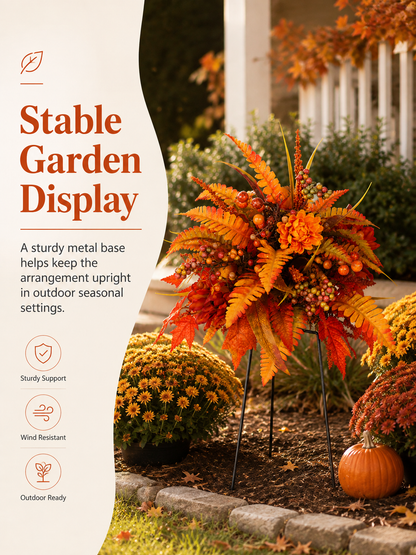 🍂LAST DAY 49% OFF –🌟Autumn Harvest Floral Garden Stake Arrangement