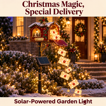 📮 North Pole Wishes Solar Mailbox Light – ✨ A Cascade of Christmas Letters to Light Up Your Garden 🎄