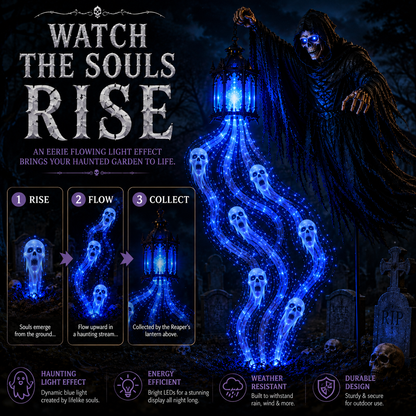 💀Today 49% OFF✨Halloween Soul Harvester Animated Garden Light🏚️