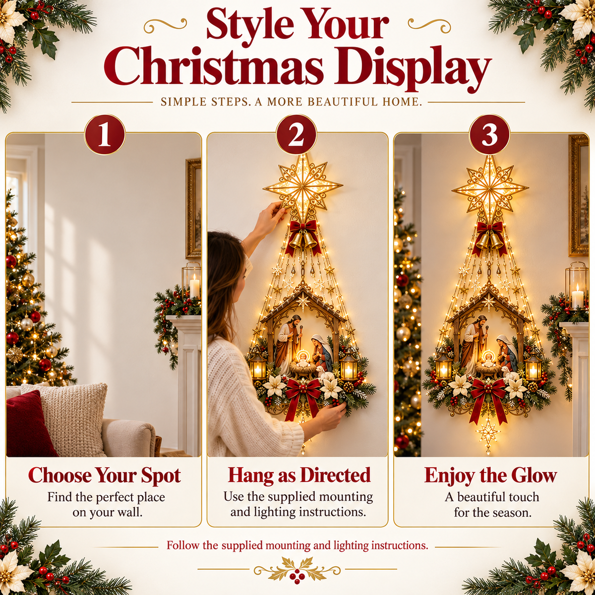 ✨ 49% OFF Nativity Wall Light -Star of Bethlehem Lighted Nativity Wall Decor – Bring the Heart of Christmas Home 🎄