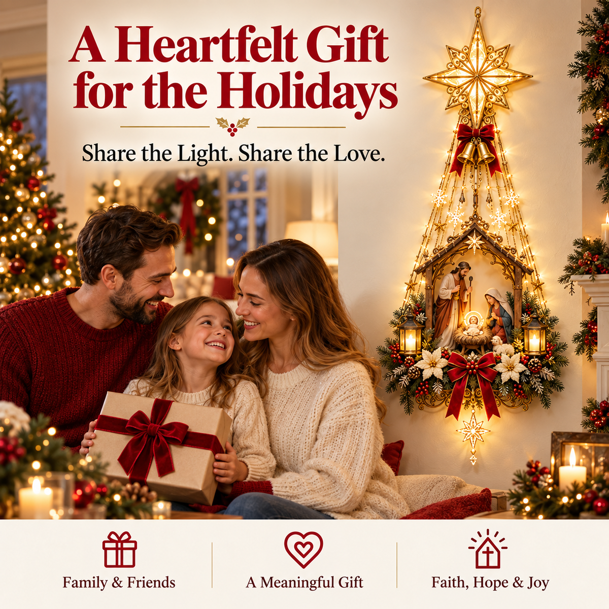 ✨ 49% OFF Nativity Wall Light -Star of Bethlehem Lighted Nativity Wall Decor – Bring the Heart of Christmas Home 🎄