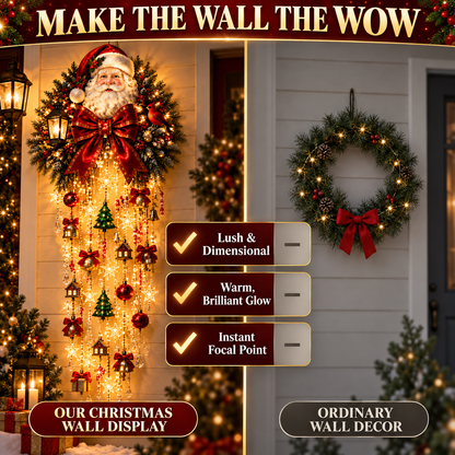 🎅✨ Christmas Magic Cascading Santa Wall Light – 🎅A Show-Stopping Holiday Display for Your Home 🎄🏠
