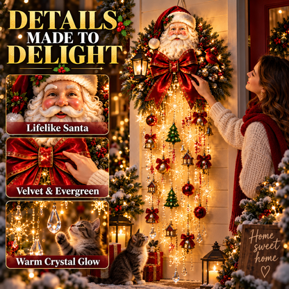 🎅✨ Christmas Magic Cascading Santa Wall Light – 🎅A Show-Stopping Holiday Display for Your Home 🎄🏠