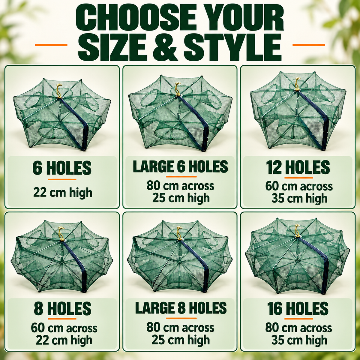 🥳2026 HOT SALE🥳💞50K+ SOLD!🦀🦐 50% OFF! Automatic Foldable Fish Trap – Thickened mesh, rust‑proof steel. Zipper opening for easy harvest. Doubles your catch effortlessly. 🏆🌊