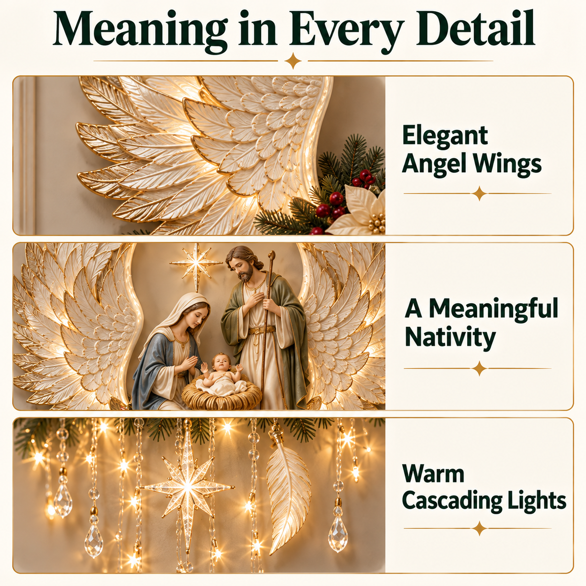 ✝️Last Day 70% OFF🪽 Angel’s Embrace Nativity Wall Light – A Meaningful Christmas Glow🎄