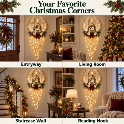 ✝️Last Day 70% OFF🪽 Angel’s Embrace Nativity Wall Light – A Meaningful Christmas Glow🎄