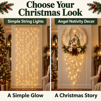 ✝️Last Day 70% OFF🪽 Angel’s Embrace Nativity Wall Light – A Meaningful Christmas Glow🎄