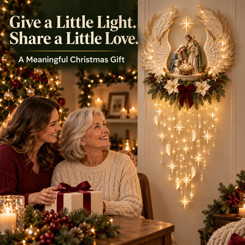 ✝️Last Day 70% OFF🪽 Angel’s Embrace Nativity Wall Light – A Meaningful Christmas Glow🎄