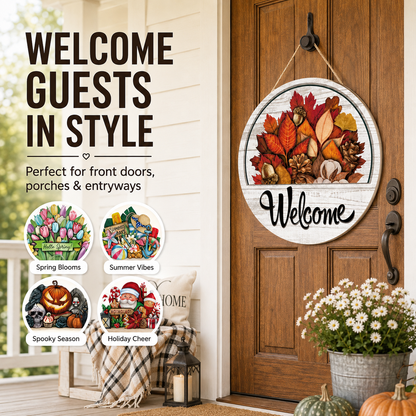 🔥 Hot Sale 49% Off — ⭕️16 PCS Interchangeable Welcome Sign for Front Door
